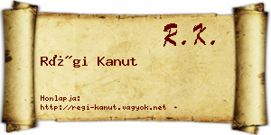 Régi Kanut névjegykártya